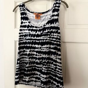 Like New! Tory Burch Navy and White Tank Top
